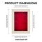 Natural Whitewash Wood Shadow Box Frame with Acrylic Front - Red Suede Backing, 30 Sizes